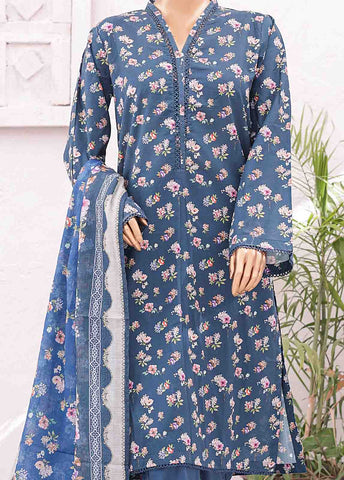 Bin Saeed Fabric - SM-0413 A-PR- 3 Piece Printed Stitched Suit