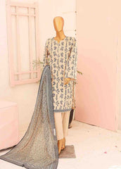 SM-0423-PR-B- 3 Piece Printed Stitched Suit