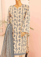 SM-0423-PR-B- 3 Piece Printed Stitched Suit