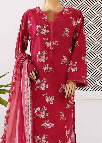 Bin Saeed Fabric - SM-0424 A-PR- 3 Piece Printed Stitched Suit