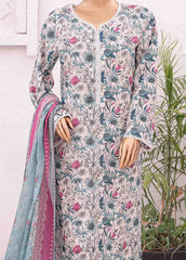 SM-0425 A-PR- 3 Piece Printed Stitched Suit