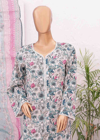 Bin Saeed Fabric - SM-0425 A-PR- 3 Piece Printed Stitched Suit