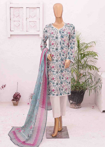 Bin Saeed Fabric - SM-0425 A-PR- 3 Piece Printed Stitched Suit