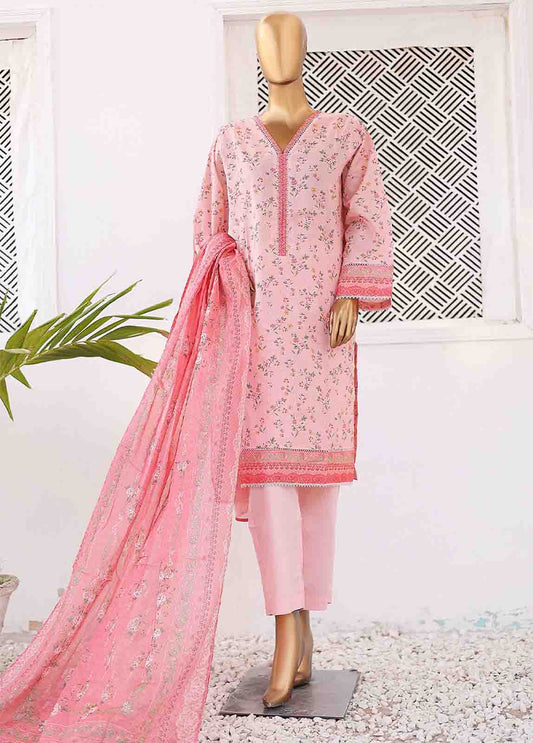 SM-0426 B-PR- 3 Piece Printed Stitched Suit