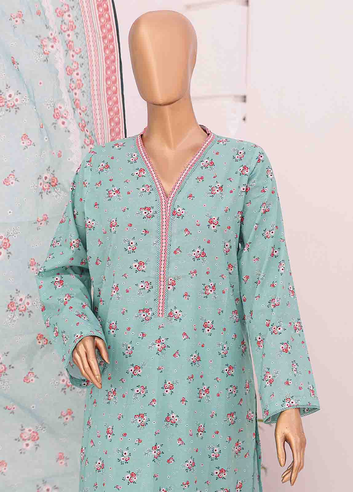 Bin Saeed Fabric - SM-0427 A-PR- 3 Piece Printed Stitched Suit