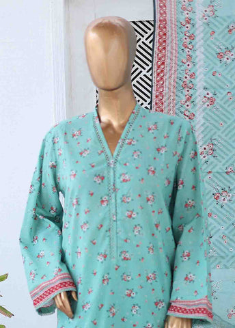Bin Saeed Fabric - SM-0427 B-PR- 3 Piece Printed Stitched Suit
