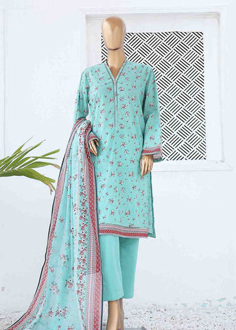 Bin Saeed Fabric - SM-0427 B-PR- 3 Piece Printed Stitched Suit