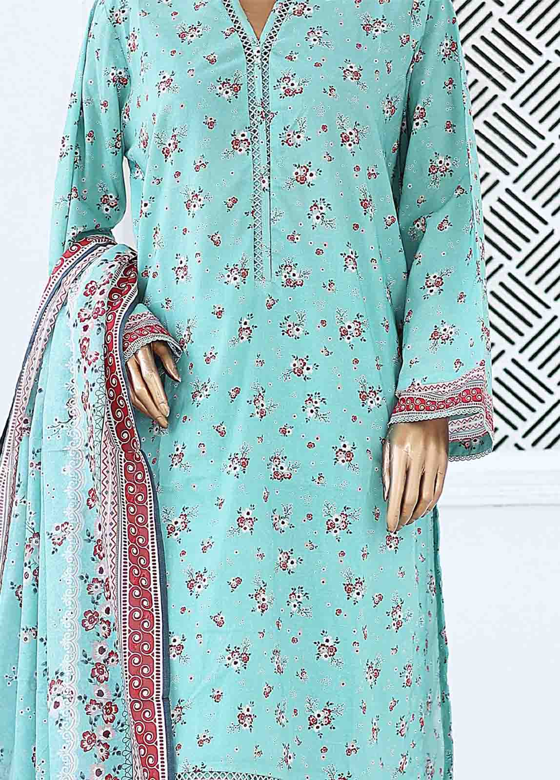 Bin Saeed Fabric - SM-0427 B-PR- 3 Piece Printed Stitched Suit