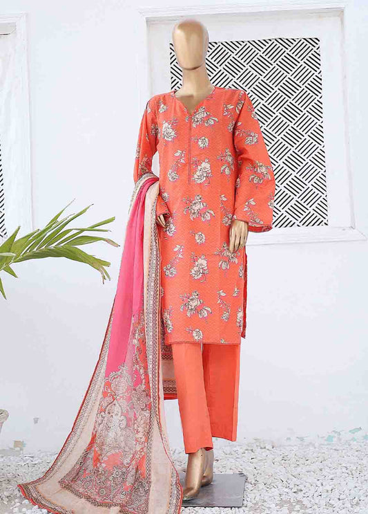 SM-0428 A-PR- 3 Piece Printed Stitched Suit