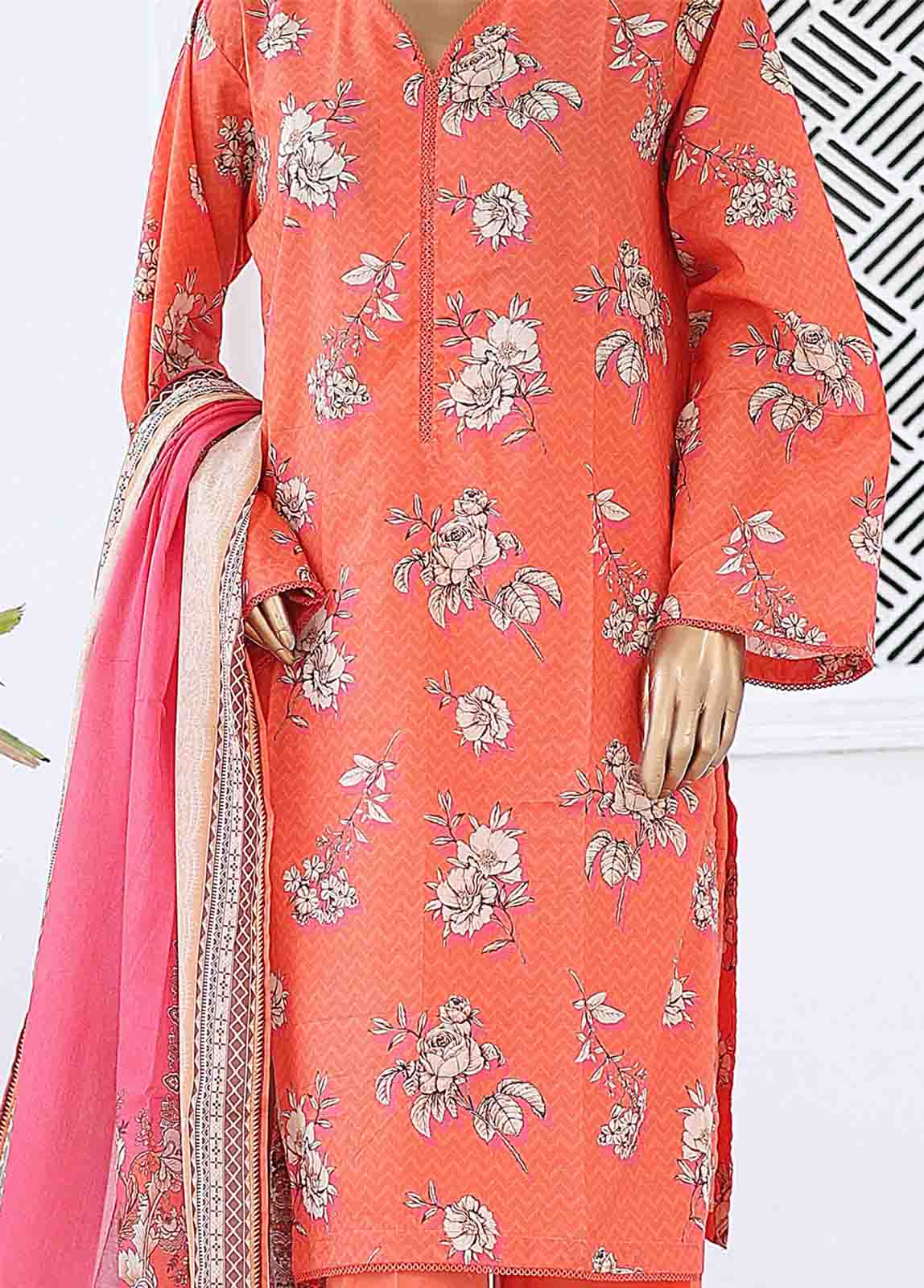 Bin Saeed Fabric - SM-0428 A-PR- 3 Piece Printed Stitched Suit