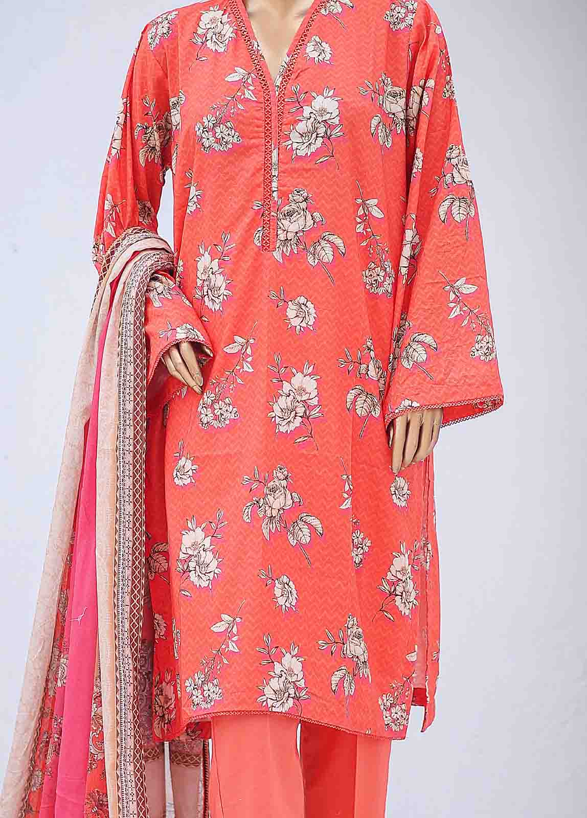 Bin Saeed Fabric - SM-0428 B-PR- 3 Piece Printed Stitched Suit
