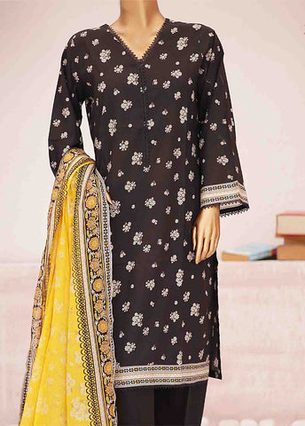 Bin Saeed Fabric - SM-0429-PR- 3 Piece Printed Stitched Suit