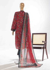 SM-042- 3 Piece Printed Stitched Suit