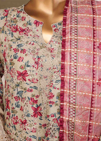 Bin Saeed Fabric - SM-043-EMB- 3 Piece Embroidered Stitched Suit