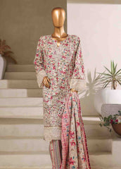 SM-043-EMB- 3 Piece Embroidered Stitched Suit