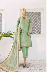 SM-0431 B-PR- 3 Piece Printed Stitched Suit