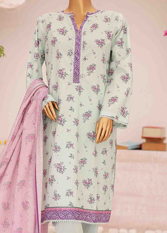 Bin Saeed Fabric - SM-0432-PR- 3 Piece Printed Stitched Suit