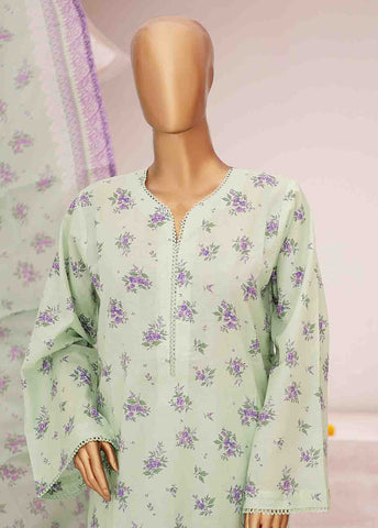 Bin Saeed Fabric - SM-0433-PR- 3 Piece Printed Stitched Suit
