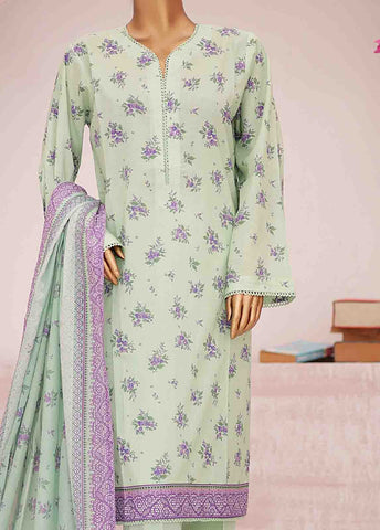 Bin Saeed Fabric - SM-0433-PR- 3 Piece Printed Stitched Suit