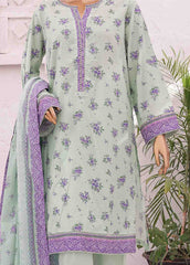 SM-0433 B-PR- 3 Piece Printed Stitched Suit