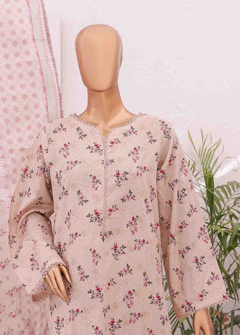 Bin Saeed Fabric - SM-0434 A-PR- 3 Piece Printed Stitched Suit