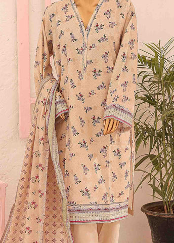 Bin Saeed Fabric - SM-0434 B-PR- 3 Piece Printed Stitched Suit