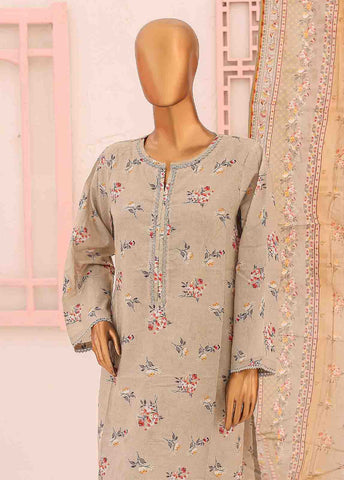 Bin Saeed Fabric - SM-0435 A-PR- 3 Piece Printed Stitched Suit