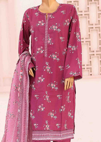 Bin Saeed Fabric - SM-0436 A-PR- 3 Piece Printed Stitched Suit