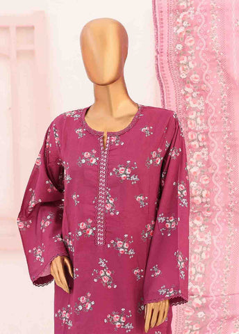 Bin Saeed Fabric - SM-0436 A-PR- 3 Piece Printed Stitched Suit