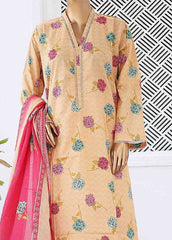 SM-0437 B-PR- 3 Piece Printed Stitched Suit