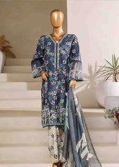 SM-044-EMB- 3 Piece Embroidered Stitched Suit