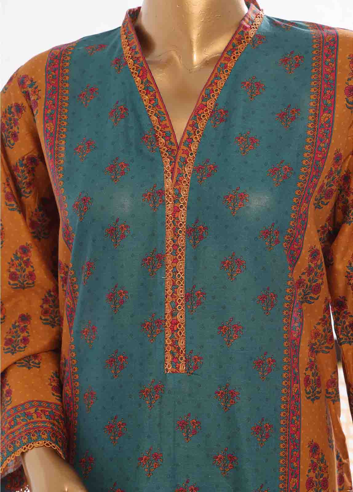 Bin Saeed Fabric - SM-045- 3 Piece Printed Stitched Suit