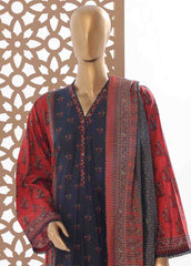 SM-046 B- 3 Piece Printed Cotton Suit