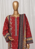 SM-046- 3 Piece Printed Stitched Suit