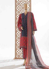 SM-046 B- 3 Piece Printed Cotton Suit