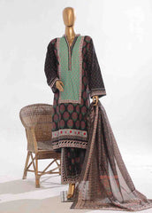 SM-051- 3 Piece Printed Stitched Suit