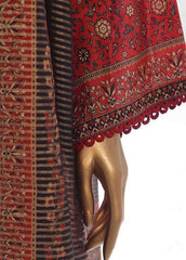 SM-053- 3 Piece Printed Stitched Suit