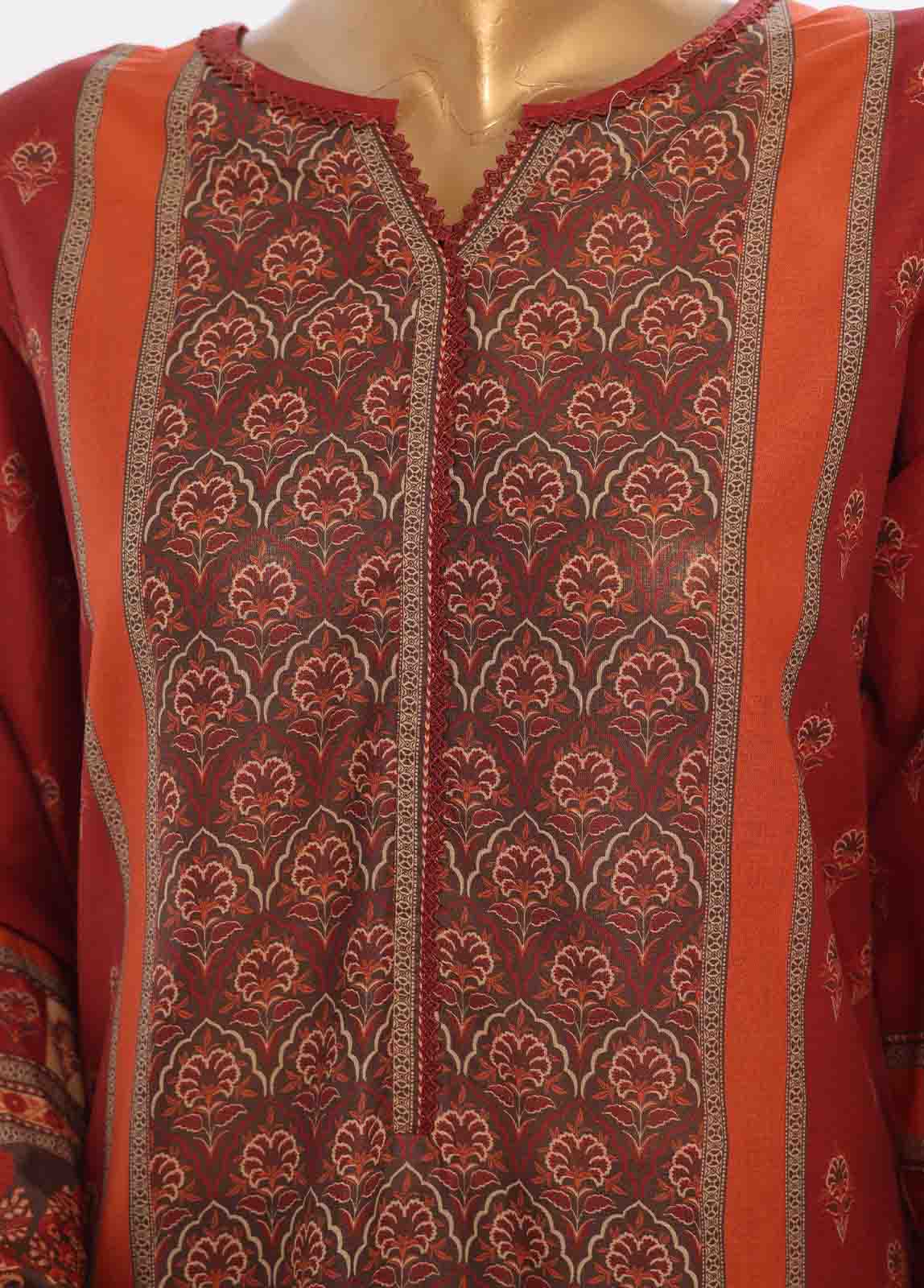 Bin Saeed Fabric - SM-054- 3 Piece Printed Stitched Suit