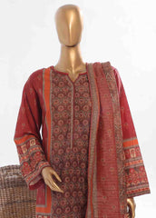 SM-054- 3 Piece Printed Stitched Suit