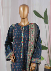 SM-055-EMBC-3 Piece Chikankari Stitched Suit