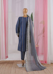 SM-055-EMBC-3 Piece Chikankari Stitched Suit