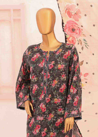 Bin Saeed Fabric - SM-0560-PR- 3 Piece Printed Stitched Suit