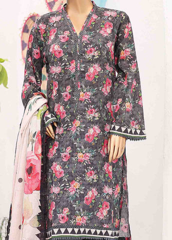 Bin Saeed Fabric - SM-0560 B-PR- 3 Piece Printed Stitched Suit