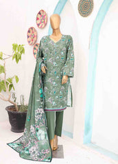 SM-0561 A-PR- 3 Piece Printed Stitched Suit