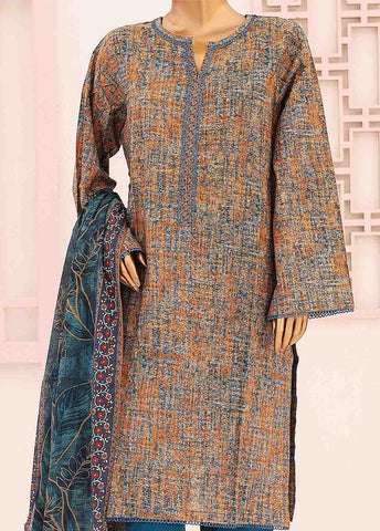 Bin Saeed Fabric - SM-0563 A-PR- 3 Piece Printed Stitched Suit