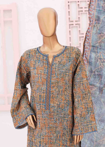 Bin Saeed Fabric - SM-0563 A-PR- 3 Piece Printed Stitched Suit