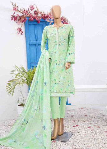 Bin Saeed Fabric - SM-0564 B-PR- 3 Piece Printed Stitched Suit