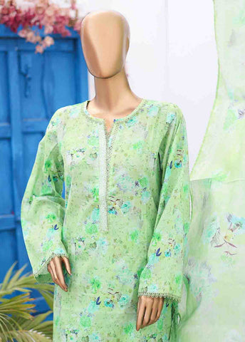 Bin Saeed Fabric - SM-0564 B-PR- 3 Piece Printed Stitched Suit
