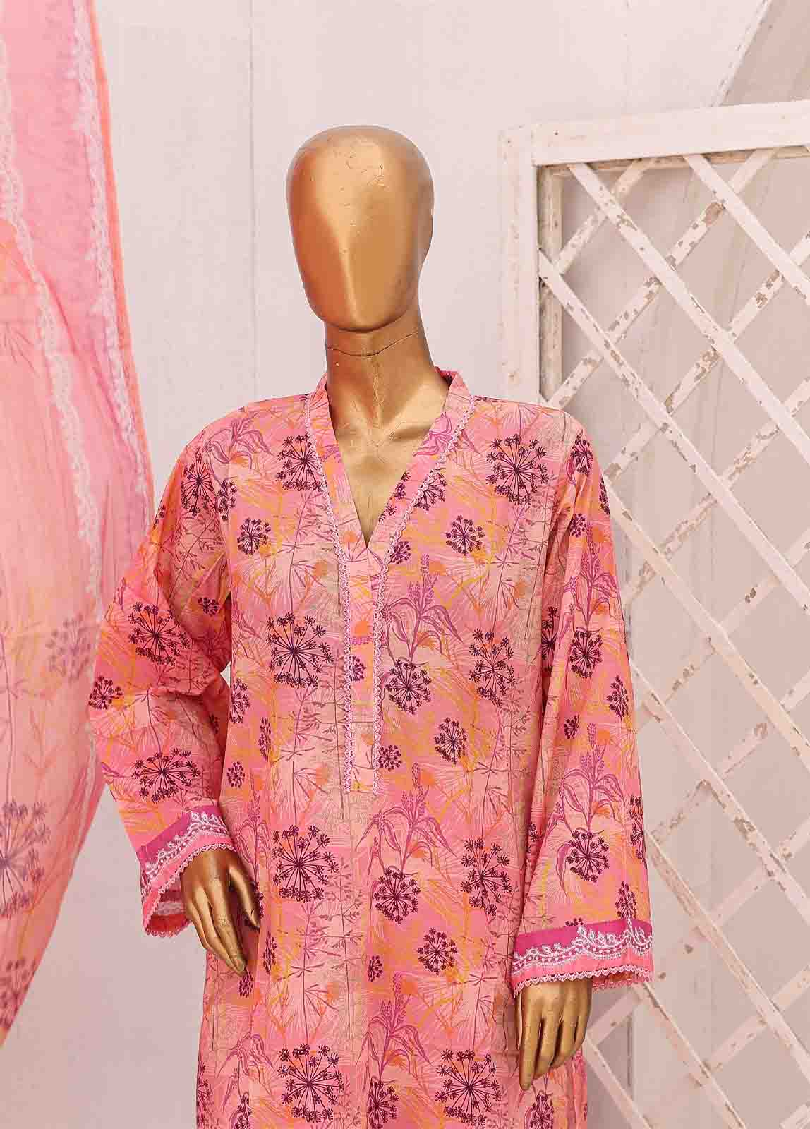 SM-0566-PR-A- 3 Piece Printed Stitched Suit