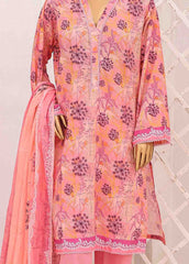 SM-0566-PR-A- 3 Piece Printed Stitched Suit